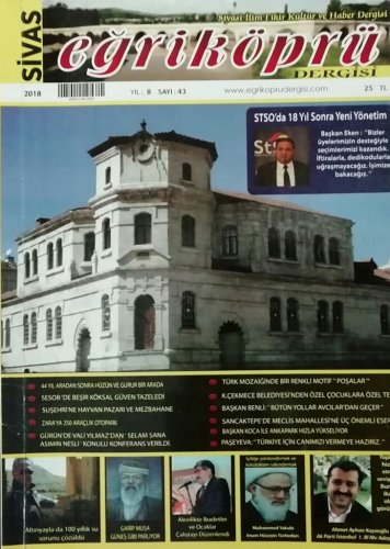 Sivas Kent Arşivi ■Sivas Eğriköprü dergisi■ yıl: 8 - sayı: 43